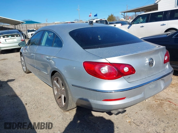 2011 Volkswagen CC Lux Plus with VIN WVWHN7AN6BE718214, listed as a IAAI auction lot 41381579 with 122,545 mi miles. Bid and sale history available at carsss.com. Image 3.