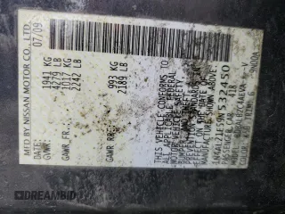 2009 Nissan Altima 2.5 SL with VIN 1N4AL21E59N532450, listed as a Copart auction lot 54273145 with 0 mi miles and Salvage Title. Bid and sale history available at carsss.com. Image 12.