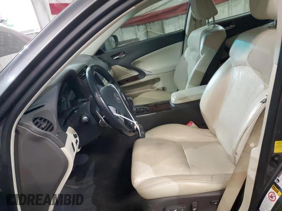 2012 Lexus IS 250 with VIN JTHBF5C22C5166690, listed as a Copart auction lot 46827125 with 98,001 mi miles and Salvage Title. Bid and sale history available at DreamBid. Image 7.