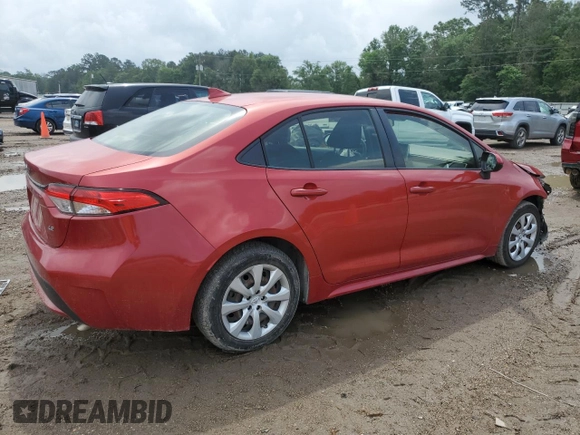 2020 Toyota Corolla LE with VIN JTDEPRAE5LJ043022, listed as a Copart auction lot 54337805 with 84,671 mi miles and Salvage Title. Bid and sale history available at carsss.com. Image 3.