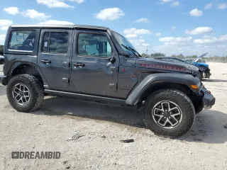 2024 Jeep Wrangler Rubicon z VIN 1C4PJXFG6RW261748, wystawiony jako Copart lot #44166485 z przebiegiem 7 911 mil mil oraz Szkoda całkowita • Salvage title. Historia ofert i sprzedaży dostępna na DreamBid. Obrazek 4.