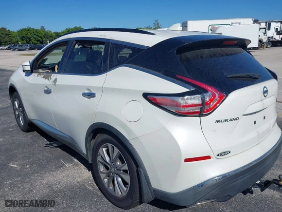 2016 Nissan Murano S with VIN 5N1AZ2MGXGN153877, listed as a IAAI auction lot 41837774 with 74,132 mi miles. Bid and sale history available at carsss.com. Image 3.