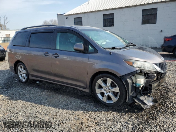 2012 Toyota Sienna SE with VIN 5TDXK3DC9CS265368, listed as a Copart auction lot 47754745 with 169,394 mi miles and Salvage Title. Bid and sale history available at carsss.com. Image 4.