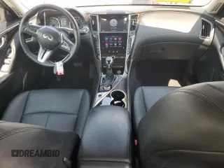 2018 Infiniti Q50 Luxe with VIN JN1EV7AP5JM352175, listed as a Copart auction lot 61762335 with 64,375 mi miles and Salvage title. Bid and sale history available at DreamBid. Image 8.