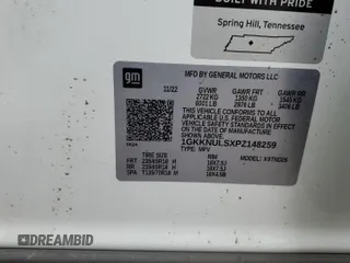 2023 GMC Acadia SLT with VIN 1GKKNULSXPZ148259, listed as a Copart auction lot 51538155 with 4,169 mi miles and Salvage Title. Bid and sale history available at DreamBid. Image 13.