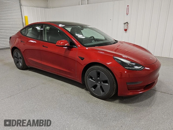 2023 Tesla Model 3 with VIN 5YJ3E1EA3PF452543, listed as a Copart auction lot 55481425 with 97,399 mi miles and Clean Title. Bid and sale history available at DreamBid. Image 4.