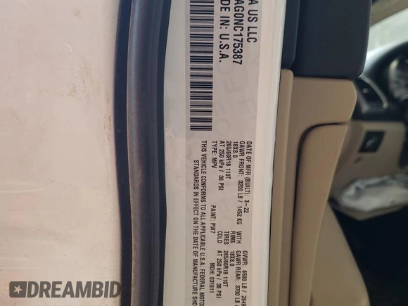 2022 Jeep Grand Cherokee Laredo X z VIN 1C4RJFAG0NC175387, wystawiony jako Copart lot #49708525 z przebiegiem 25 682 mil mil oraz Szkoda całkowita • Salvage title. Historia ofert i sprzedaży dostępna na DreamBid. Obrazek 13.