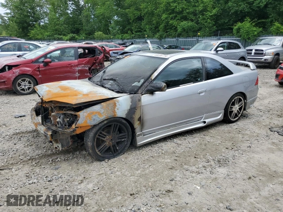 2001 Honda Civic EX with VIN 1HGEM21901L072434, listed as a Copart auction lot 58235774 with 0 mi miles and Salvage Title. Bid and sale history available at carsss.com. Image 1.