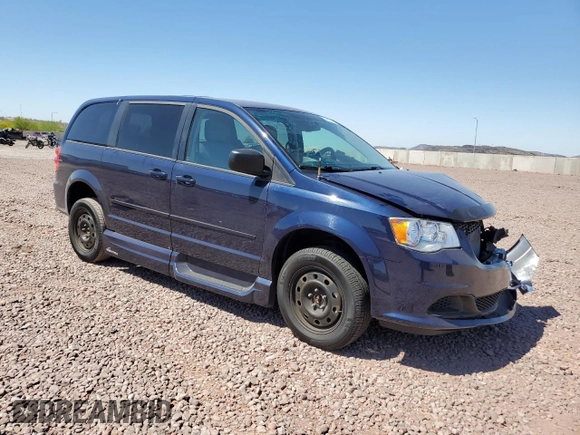 2015 Dodge Grand Caravan SE with VIN 2C4RDGBG2FR606297, listed as a Copart auction lot 53870875 with 35,676 mi miles and Salvage Title. Bid and sale history available at DreamBid. Image 4.