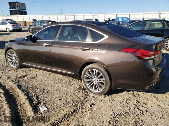 2017 Genesis G80 3.8L with VIN KMHGN4JE9HU191919, listed as a Copart auction lot 76667294 with 121,550 mi miles and Salvage Title. Bid and sale history available at DreamBid. Image 2.