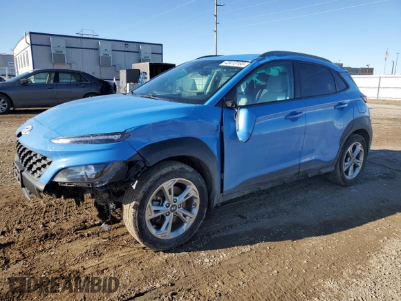 2022 Hyundai Kona SEL with VIN KM8K6CAB8NU922987, listed as a Copart auction lot 43413165 with 44,362 mi miles and Salvage Title. Bid and sale history available at DreamBid. Image 1.