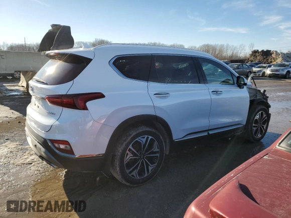 2020 Hyundai Santa Fe Limited with VIN 5NMS5CAA6LH273208, listed as a Copart auction lot 87245304 with 57,534 mi miles and Salvage Title. Bid and sale history available at carsss.com. Image 3.