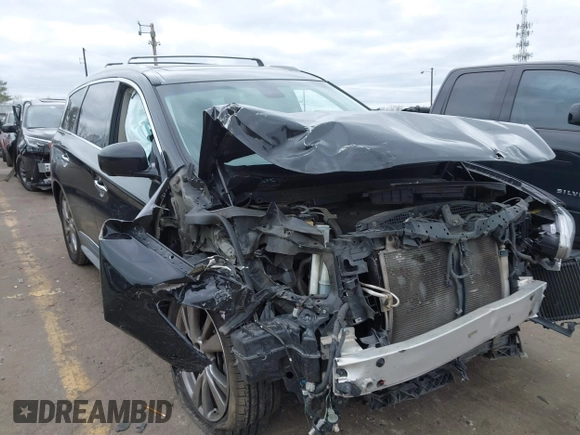 2014 Infiniti QX60 with VIN 5N1AL0MM8EC529125, listed as a IAAI auction lot 41849993 with 159,484 mi miles. Bid and sale history available at carsss.com. Image 1.