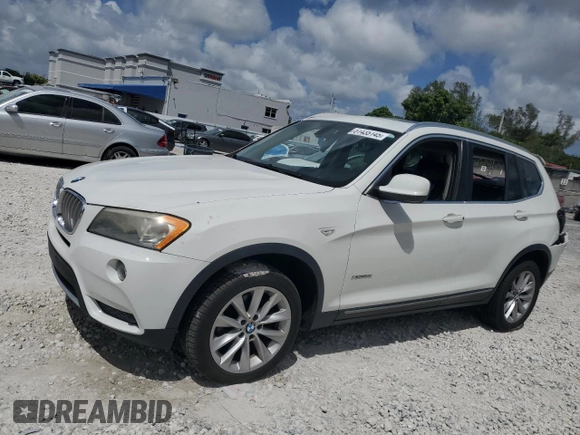 2011 BMW X3 28i with VIN 5UXWX5C51BL711233, listed as a Copart auction lot 51435145 with 135,876 mi miles and Salvage Title. Bid and sale history available at carsss.com. Image 1.