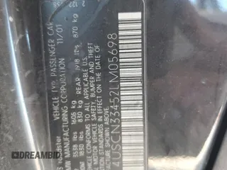 2002 BMW Z3 2.5i with VIN 4USCN33452LM05698, listed as a Copart auction lot 75881734 with 192,998 mi miles and Salvage Title. Bid and sale history available at carsss.com. Image 12.
