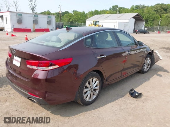 2018 Kia Optima LX z VIN 5XXGT4L30JG268095, wystawiony jako IAAI lot #42411812 z przebiegiem 119 150 mil mil oraz . Historia ofert i sprzedaży dostępna na DreamBid. Obrazek 4.