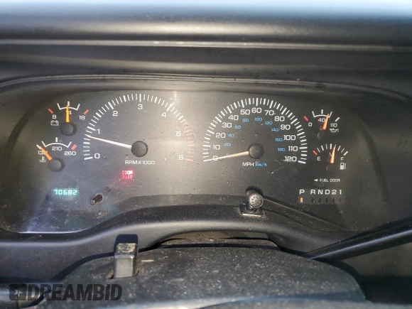 1999 Dodge Durango with VIN 1B4HS28Y3XF569044, listed as a Copart auction lot 44583815 with 70,682 mi miles and Salvage title. Bid and sale history available at DreamBid. Image 9.