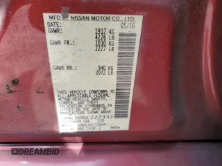 2016 Nissan Altima 2.5 S with VIN 1N4AL3AP8GC227332, listed as a Copart auction lot 54351535 with 189,888 mi miles and Salvage Title. Bid and sale history available at carsss.com. Image 12.