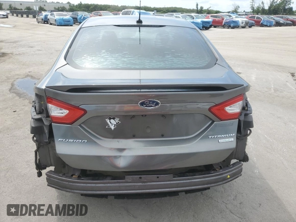 2013 Ford Fusion Titanium with VIN 3FA6P0K96DR382693, listed as a Copart auction lot 61753245 with 92,326 mi miles and Salvage title. Bid and sale history available at DreamBid. Image 6.