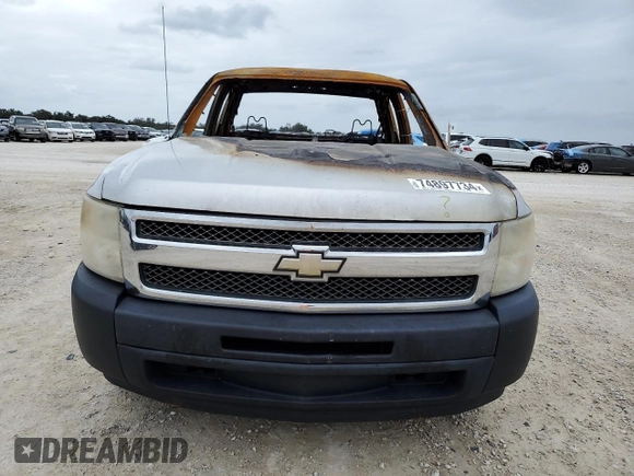 2011 Chevrolet Silverado 1500 Work Truck with VIN 1GCRCPEXXBZ276505, listed as a Copart auction lot 74897734 with Not Provided miles and Salvage Title. Bid and sale history available at DreamBid. Image 5.