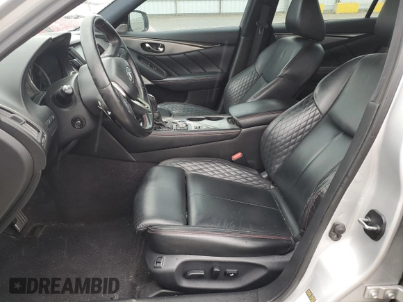 2018 Infiniti Q50 Red Sport 400 with VIN JN1FV7AP7JM461483, listed as a Copart auction lot 49177425 with 115,605 mi miles and Salvage title. Bid and sale history available at DreamBid. Image 7.