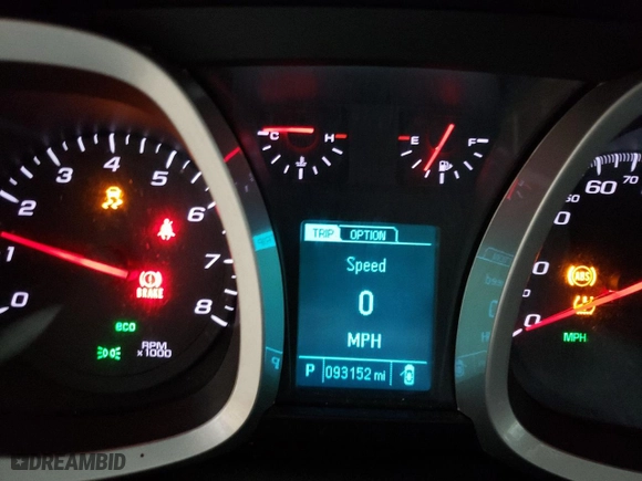 2016 Chevrolet Equinox LT with VIN 2GNFLFEK2G6166477, listed as a Copart auction lot 46345885 with 93,152 mi miles and Clean Title. Bid and sale history available at carsss.com. Image 9.