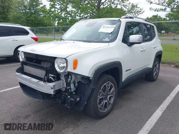 2016 Jeep Renegade Limited with VIN ZACCJBDT7GPD46240, listed as a IAAI auction lot 42329227 with 41,916 mi miles and . Bid and sale history available at DreamBid. Image 17.