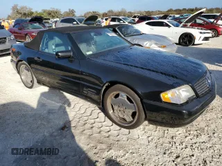 1998 Mercedes-Benz SL-Class with VIN WDBFA67F3WF166408, listed as a Copart auction lot 77603714 with 0 mi miles and Salvage Title. Bid and sale history available at carsss.com. Image 4.