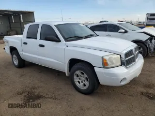 2007 Dodge Dakota SLT with VIN 1D7HW48P17S172620, listed as a Copart auction lot 48219055 with 136,230 mi miles and Salvage Title. Bid and sale history available at carsss.com. Image 4.