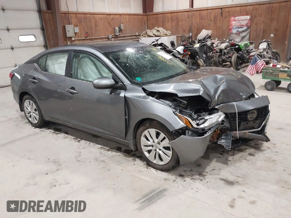 2020 Nissan Sentra S with VIN 3N1AB8BV8LY264005, listed as a IAAI auction lot 42196148 with 63,192 mi miles. Bid and sale history available at carsss.com. Image 1.