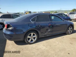 2013 Volkswagen Passat SE w/Sunroof with VIN 1VWBP7A39DC020674, listed as a Copart auction lot 52454205 with 121,897 mi miles and Salvage Title. Bid and sale history available at carsss.com. Image 3.