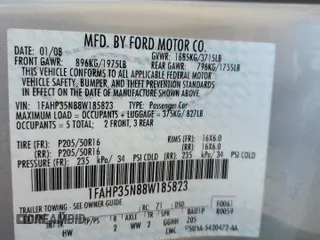 2008 Ford Focus SE с VIN 1FAHP35N88W185823, выставлен на аукционе Copart как лот 58258765 с пробегом 169 844 миль миль и Чистый • Clean title. История ставок и продаж доступна на DreamBid. Изображение 12.