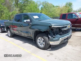 2025 Chevrolet Silverado 1500 LT with VIN 1GCUKDED2SZ161690, listed as a IAAI auction lot 42067327 with 9,920 mi miles and . Bid and sale history available at DreamBid. Image 1.