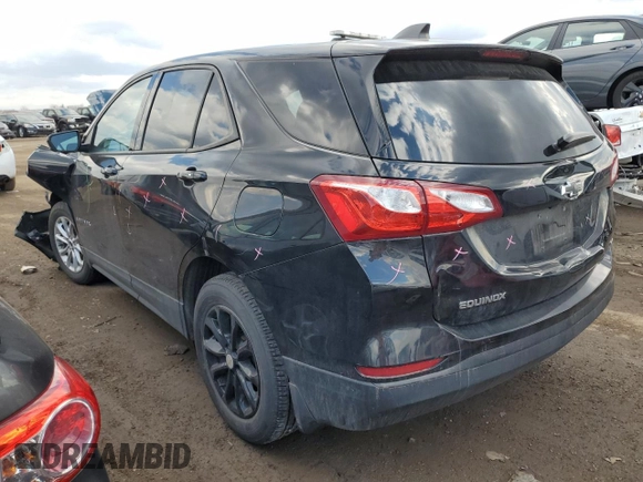 2019 Chevrolet Equinox LS with VIN 3GNAXSEVXKL253145, listed as a Copart auction lot 50736655 with 46,456 mi miles and Salvage Title. Bid and sale history available at DreamBid. Image 2.
