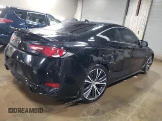 2018 Infiniti Q60 Luxe with VIN JN1EV7EL7JM392006, listed as a Copart auction lot 85520894 with 60,565 mi miles and Salvage title. Bid and sale history available at DreamBid. Image 3.