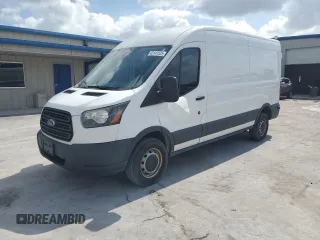 2017 Ford Transit with VIN 1FTYR2CM4HKB14814, listed as a Copart auction lot 45141525 with 143,621 mi miles and Salvage Title. Bid and sale history available at carsss.com. Image 1.