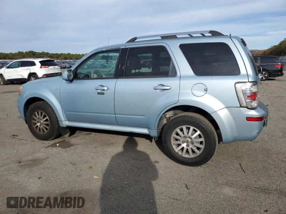 2009 Mercury Mariner Premier with VIN 4M2CU97719KJ17381, listed as a Copart auction lot 80750244 with 115,730 mi miles and Salvage Title. Bid and sale history available at carsss.com. Image 2.