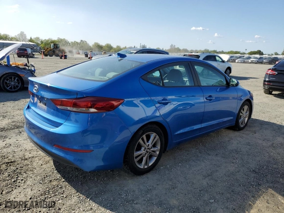 2017 Hyundai Elantra SE with VIN KMHD84LF3HU103219, listed as a Copart auction lot 52043335 with 57,637 mi miles and Clean Title. Bid and sale history available at carsss.com. Image 3.