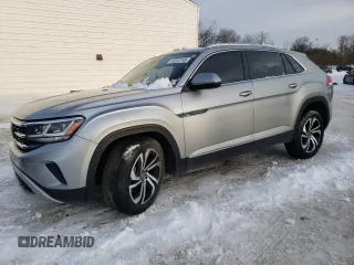 2023 Volkswagen Atlas SEL with VIN 1V2BE2CAXPC215306, listed as a Copart auction lot 43227145 with 17,813 mi miles and Salvage title. Bid and sale history available at DreamBid. Image 1.