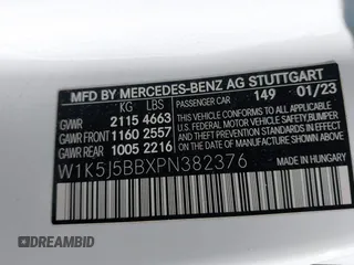 2023 Mercedes-Benz CLA with VIN W1K5J5BBXPN382376, listed as a IAAI auction lot 41681927 with 21,630 mi miles. Bid and sale history available at carsss.com. Image 9.