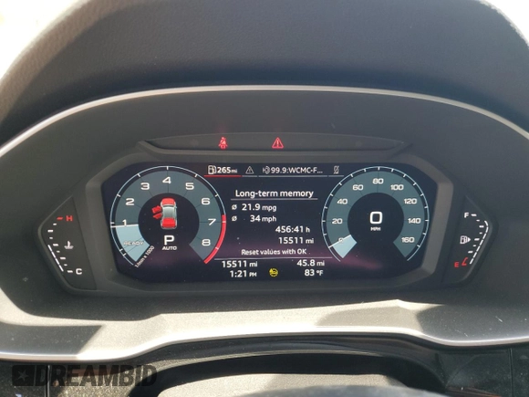 2022 Audi Q3 S line Premium Plus with VIN WA1EECF38N1084994, listed as a Copart auction lot 47971623 with 15,511 mi miles. Bid and sale history available at carsss.com. Image 9.