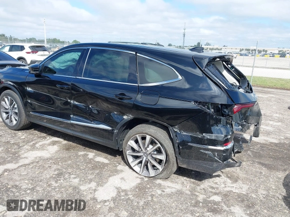 2025 Acura MDX w/Technology Package with VIN 5J8YD9H49SL003503, listed as a IAAI auction lot 41664451 with 3,574 mi miles. Bid and sale history available at carsss.com. Image 3.