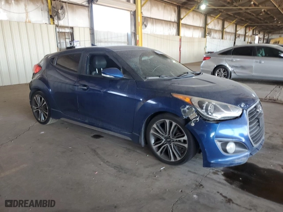 2016 Hyundai Veloster Turbo with VIN KMHTC6AE3GU296549, listed as a Copart auction lot 52534755 with 144,269 mi miles and Clean Title. Bid and sale history available at carsss.com. Image 4.