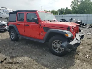 2020 Jeep Wrangler Unlimited Sport Altitude with VIN 1C4HJXDG2LW206079, listed as a Copart auction lot 59040695 with 77,917 mi miles and Salvage title. Bid and sale history available at DreamBid. Image 4.