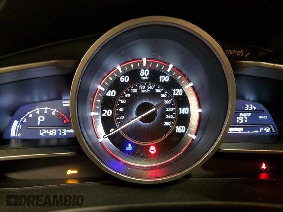 2014 Mazda 3 i Grand Touring with VIN JM1BM1M71E1216354, listed as a Copart auction lot 42301285 with 124,873 mi miles and Salvage Title. Bid and sale history available at DreamBid. Image 9.