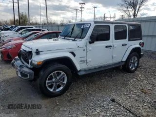 2019 Jeep Wrangler Unlimited Sahara with VIN 1C4HJXEN0KW591959, listed as a Copart auction lot 45966895 with 116,549 mi miles and Salvage title. Bid and sale history available at DreamBid. Image 1.