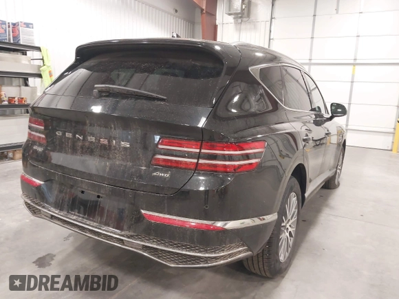 2025 Genesis GV80 Standard with VIN KMUHFESB2SU258557, listed as a IAAI auction lot 42116138 with 1,474 mi miles and . Bid and sale history available at DreamBid. Image 4.