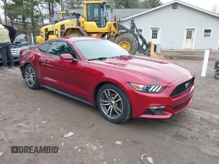 2015 Ford Mustang EcoBoost with VIN 1FA6P8TH6F5357867, listed as a IAAI auction lot 42011136 with 58,099 mi miles and . Bid and sale history available at carsss.com. Image 1.