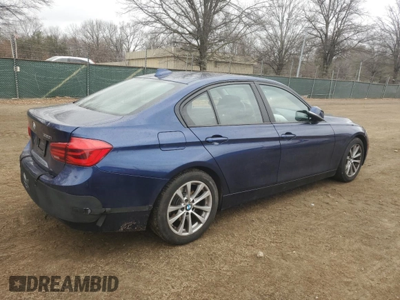 2017 BMW 3 Series 320i with VIN WBA8E1G53HNU13439, listed as a Copart auction lot 47745005 with 35,334 mi miles and Salvage Title. Bid and sale history available at carsss.com. Image 3.