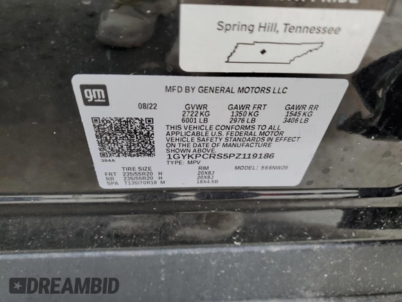 2023 Cadillac XT6 FWD Premium Luxury z VIN 1GYKPCRS5PZ119186, wystawiony jako Copart lot #50577175 z przebiegiem 32 189 mil mil oraz Szkoda całkowita • Salvage title. Historia ofert i sprzedaży dostępna na DreamBid. Obrazek 13.